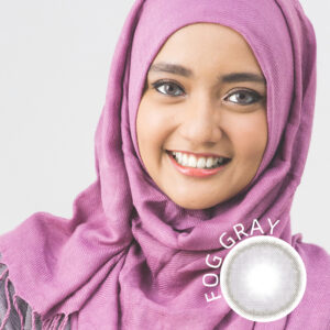 Model wearing Fog Gray Contact Lenses Eurasian look Malaysia