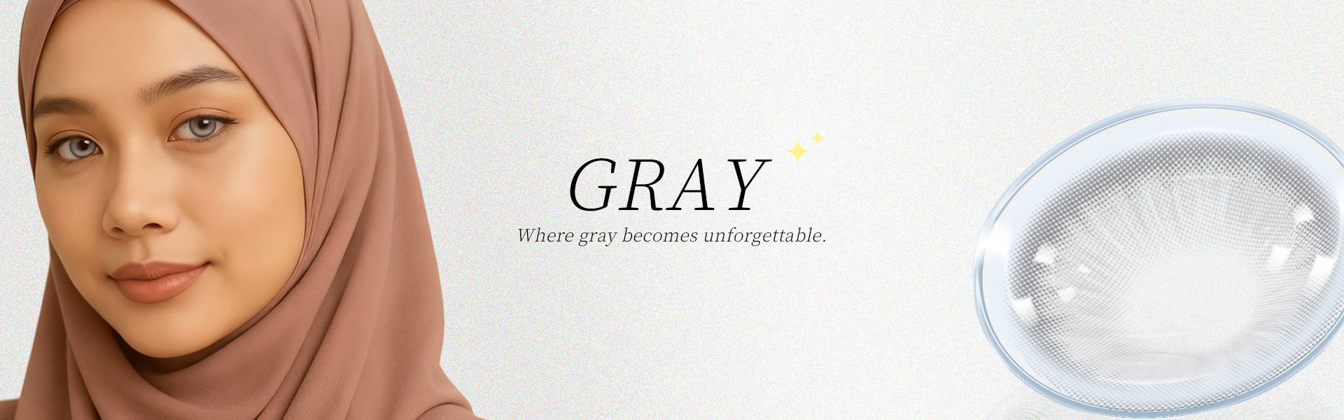 Category banner: Gray gray-colored contact lenses category image